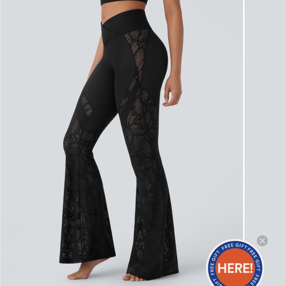 Flare yoga lace pants